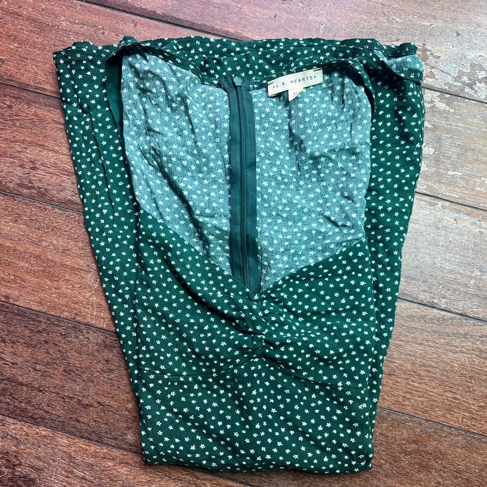 Green Floral Print Dress